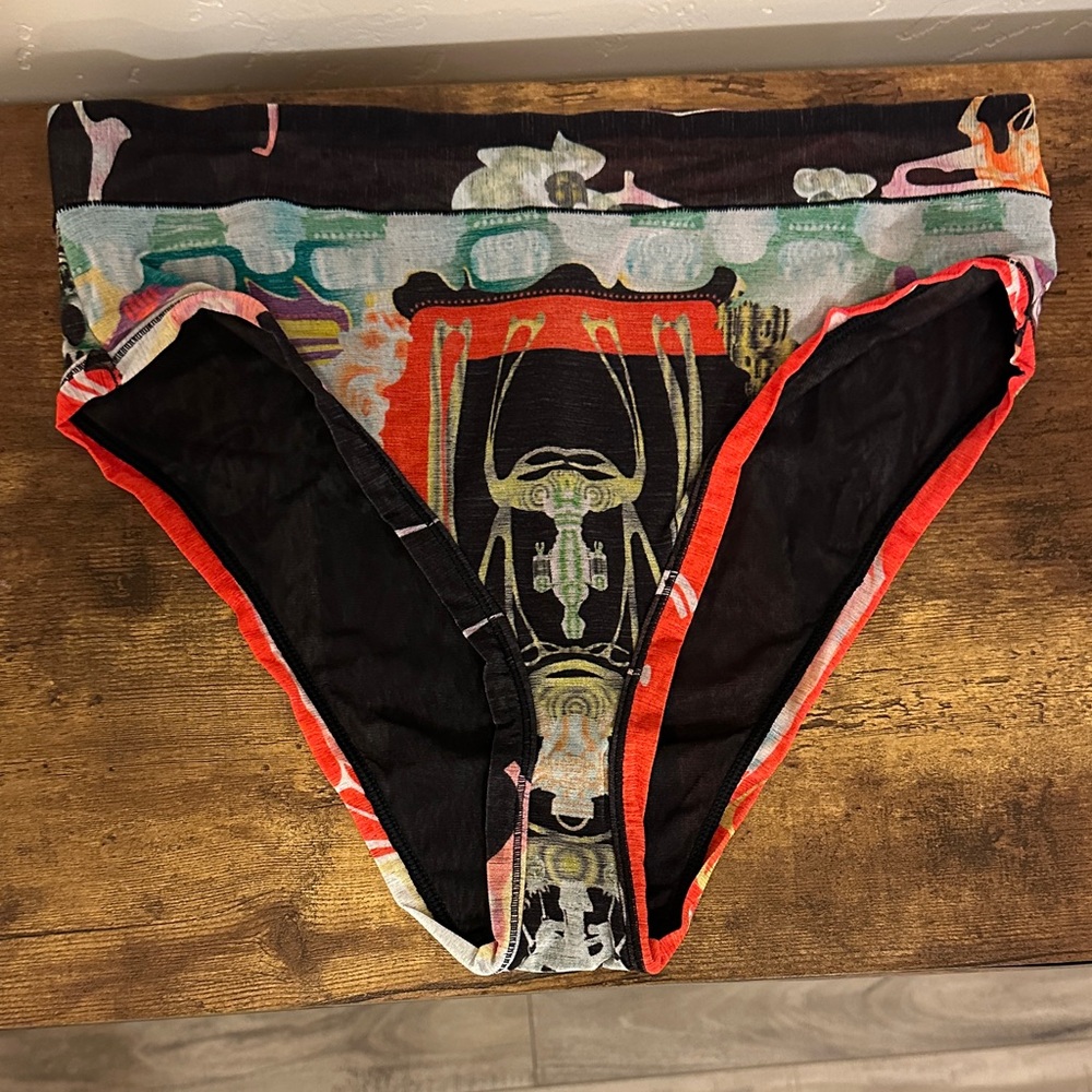 Skims NWT 4X • “Orchid Cabinet” Summer Mesh Brief – Rare Pattern
